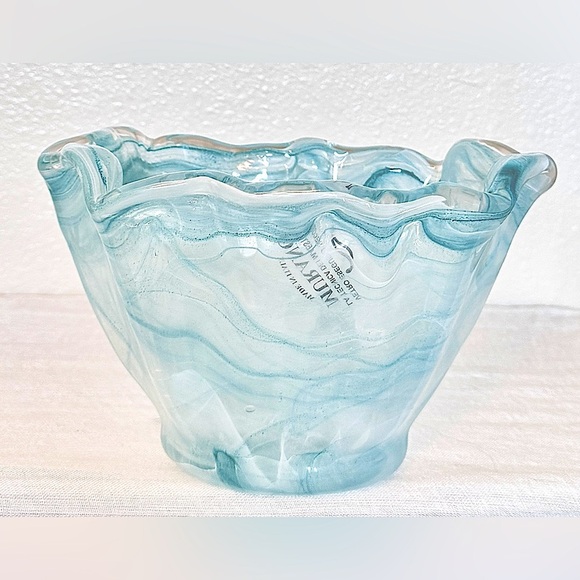 Abstract Murano Art Glass Bowl / Vase - Picture 6 of 9